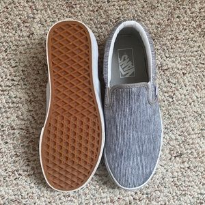 Gray slip on Vans